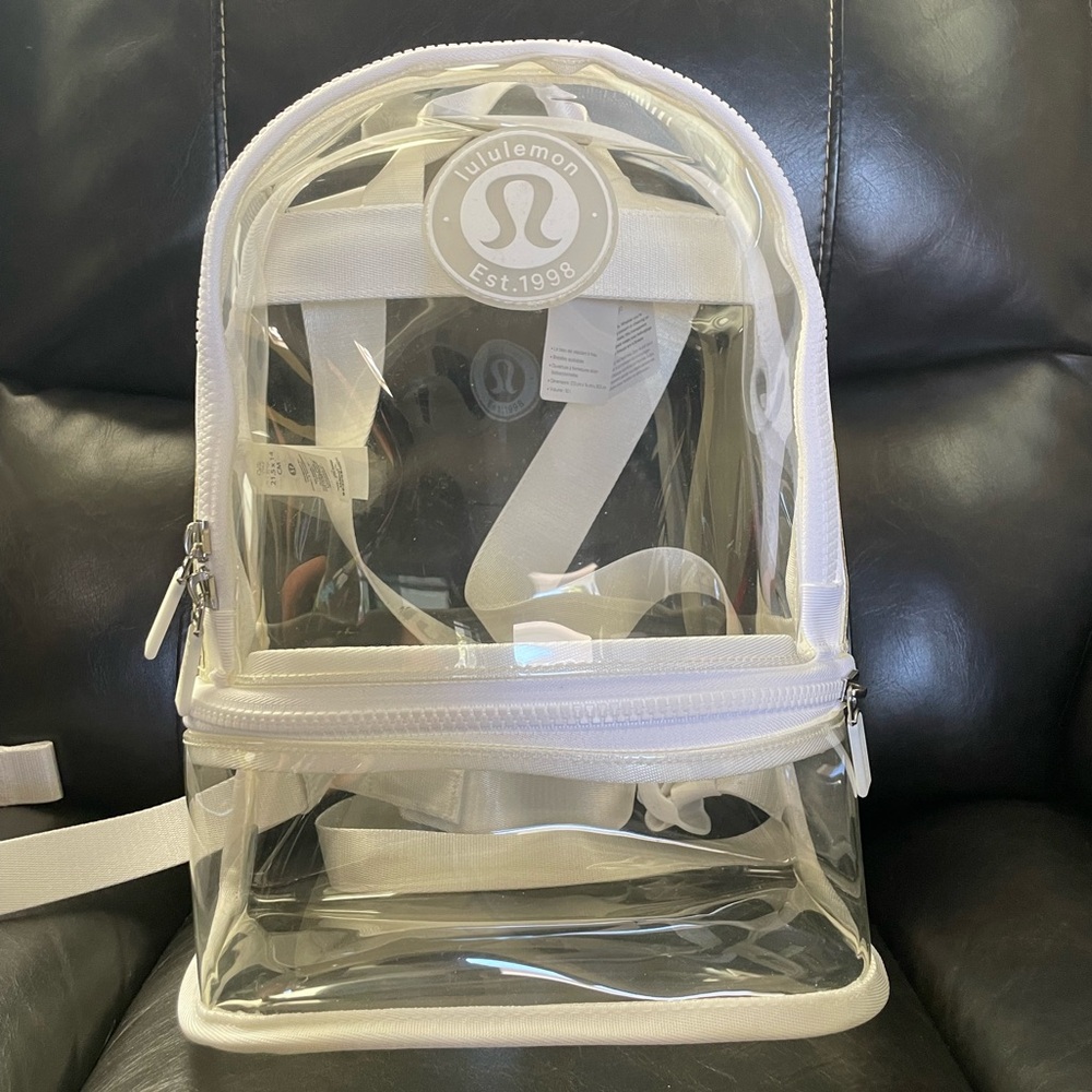 lululemon athletica Clear and White Backpack